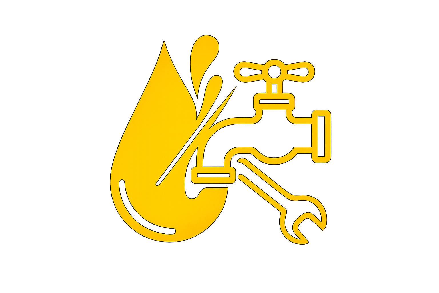 Emergency plumbing repair service icon for burst pipes and leaks