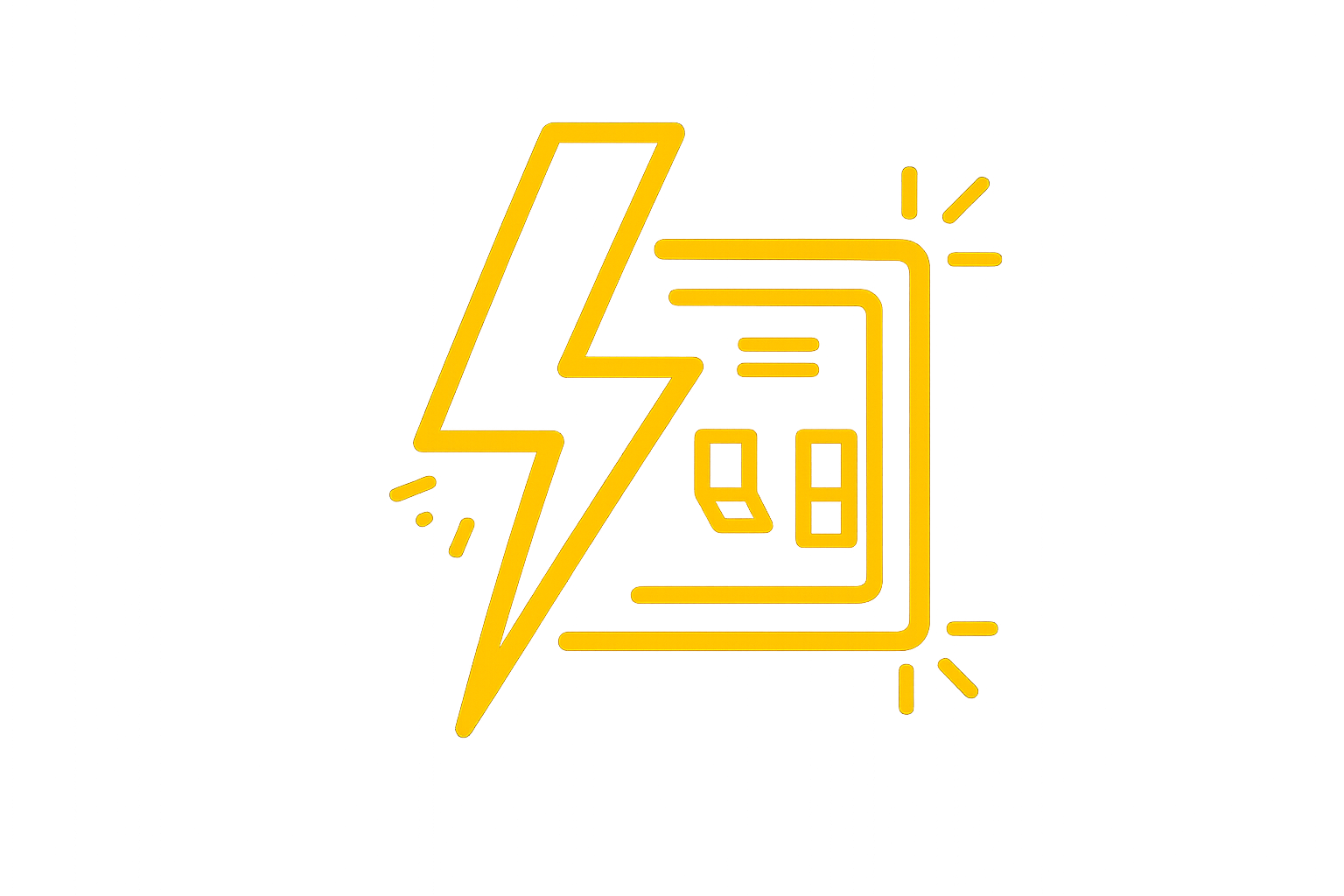 Emergency electrical repair icon for power outages and breaker issues